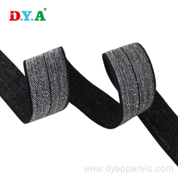 2cm gold or silver color fold over elastic